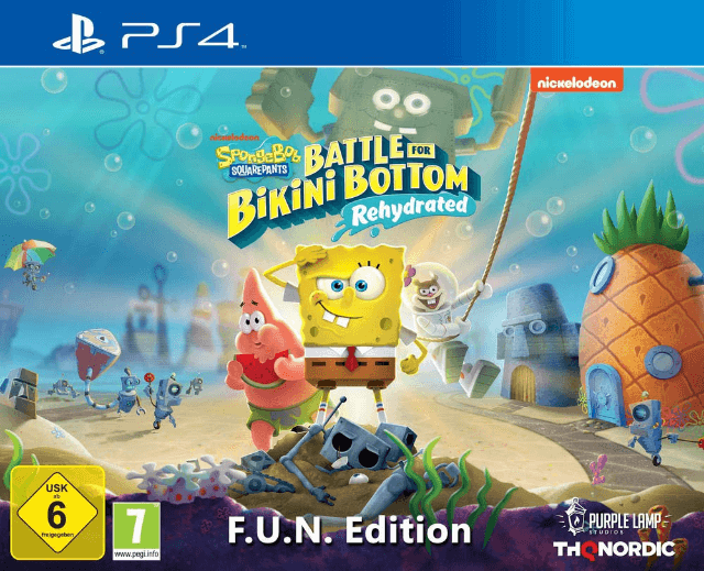 SpongeBob SquarePants Battle for Bikini Bottom Rehydrated box art for Playstation 4